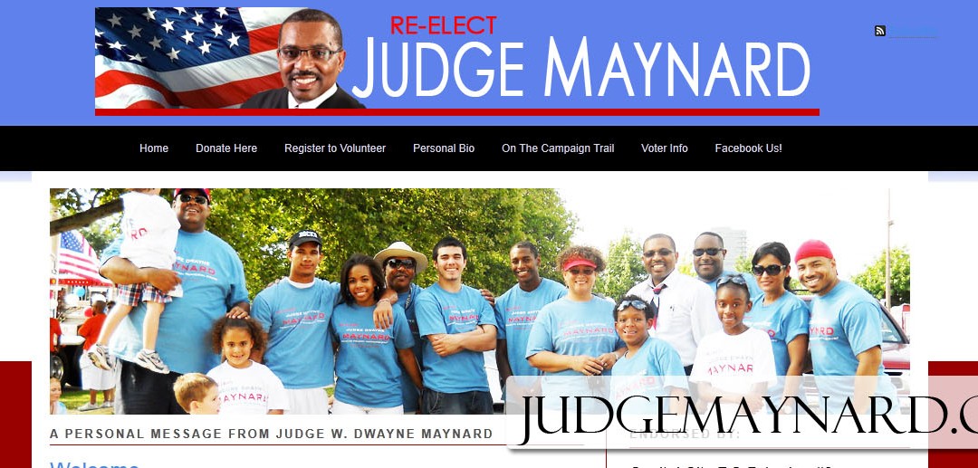 Website for Judge Maynard Re-Election Campaign